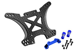 Carbon Front Rear Shock Tower Mounts For 1/10 Traxxas Slash 2WD Rustler VXL Band